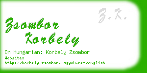 zsombor korbely business card